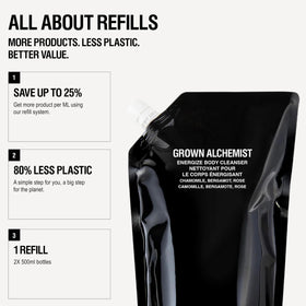 Grown Alchemist Invigorate Hand Wash Refill 1L with pump dispenser