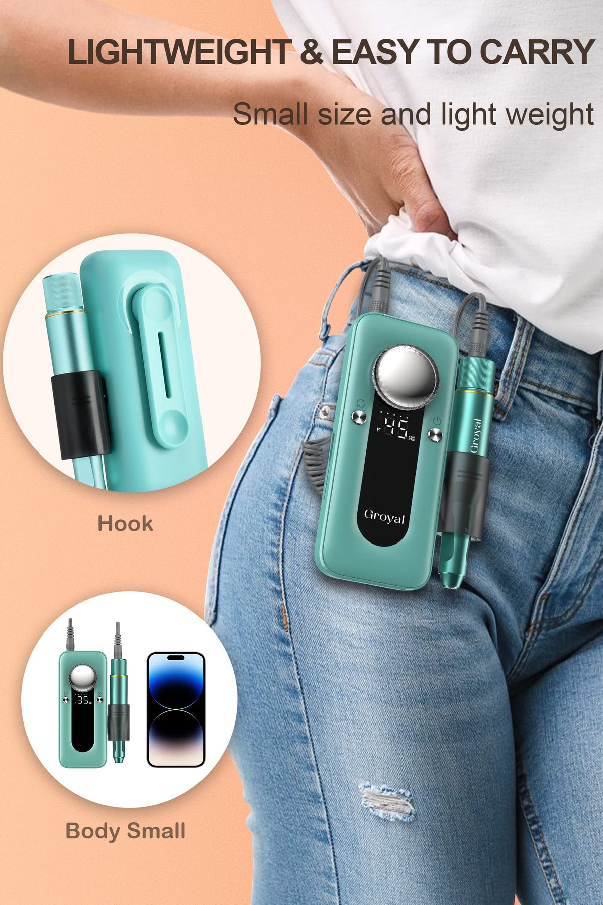 Groyal nail drill in elegant packaging