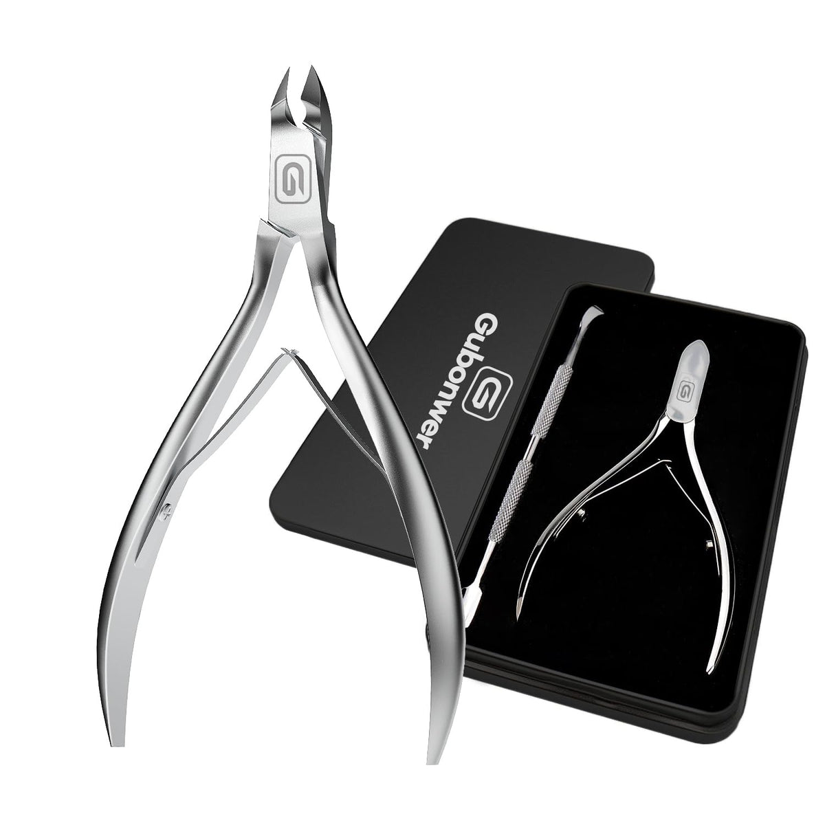 Gubonwer Cuticle Nippers 3/4 jaw stainless steel front view