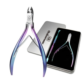 Gubonwer Cuticle Nippers front view with stainless steel finish