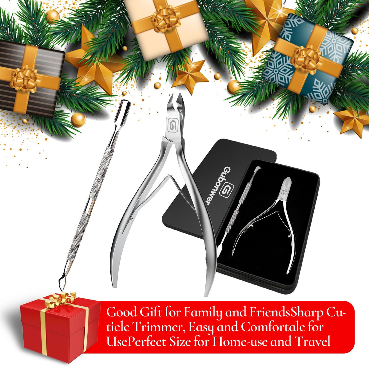 Gubonwer Cuticle Nippers in use on nails