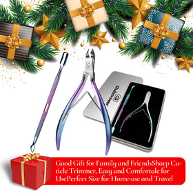 Gubonwer Cuticle Nippers with flexible double-fork spring mechanism
