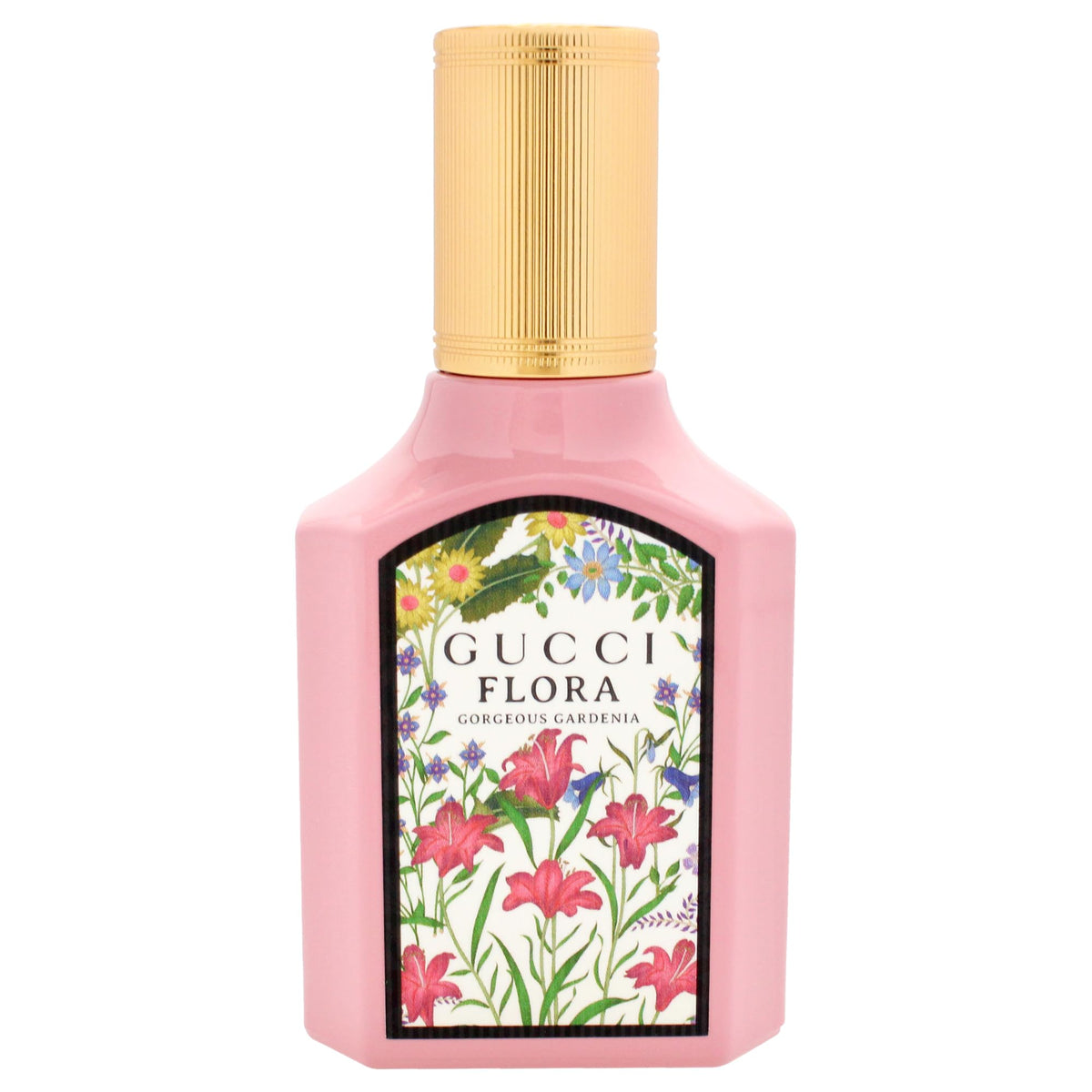 Gucci Flora Gorgeous Gardenia Eau de Parfum 1 oz bottle side view
