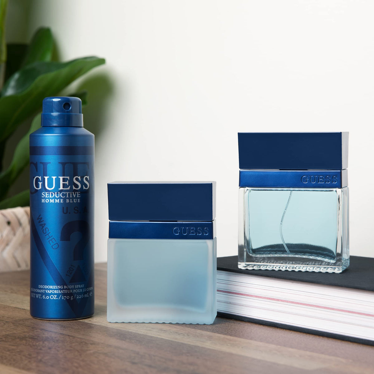 GUESS Seductive Blue Eau de Toilette bottle side view