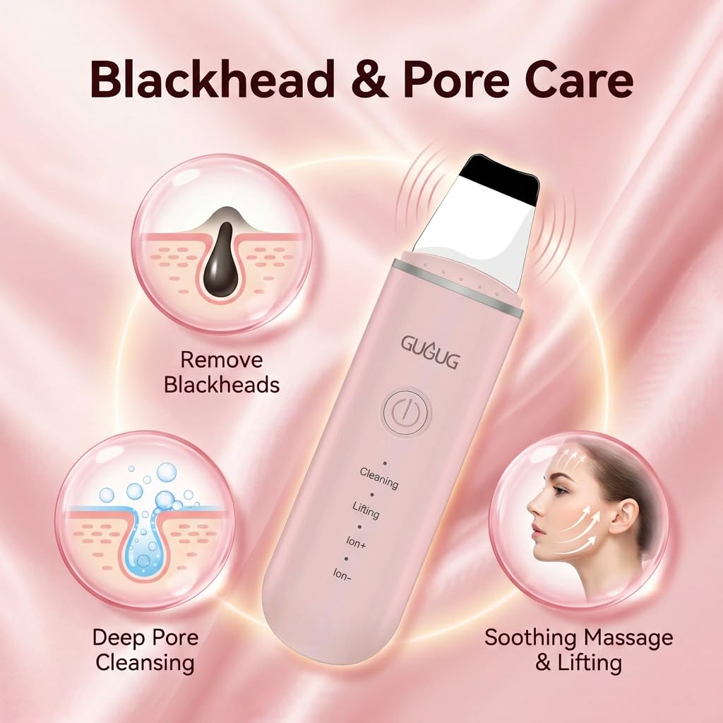GUGUG Skin Scrubber Face Spatula with included silicone covers