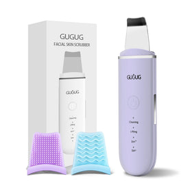GUGUG Skin Scrubber Spatula front view in purple