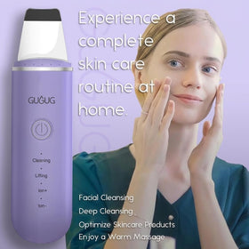 GUGUG skin spatula showing cleaning mode display