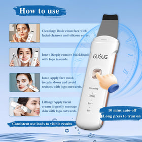 GUGUG Waterproof Skin Scrubber close-up of the rounded head