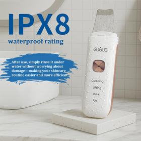 GUGUG Waterproof Skin Scrubber side view showing charging port