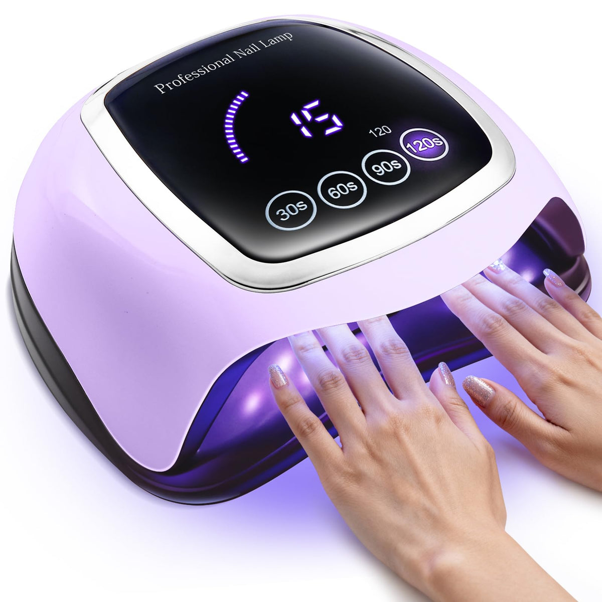 Gugusure 180W UV Nail Lamp front view with touch screen
