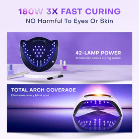 Gugusure nail lamp side view showing design