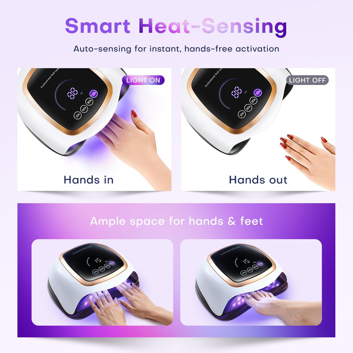 Gugusure UV Nail Lamp 180W in a salon setting
