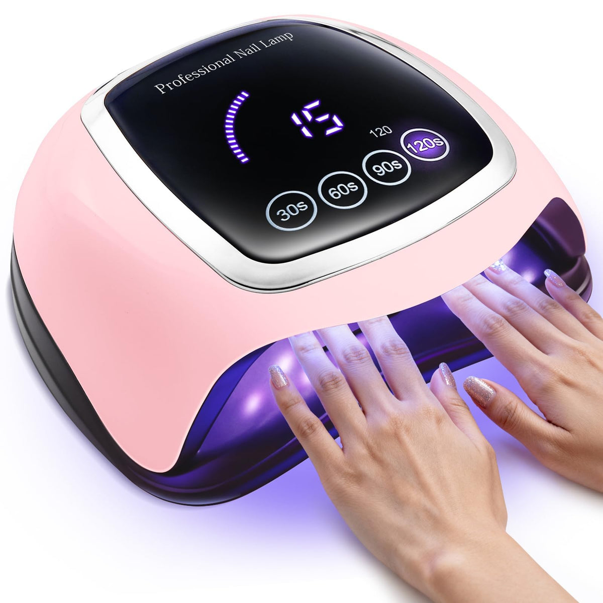Gugusure UV Nail Lamp front view with touch screen