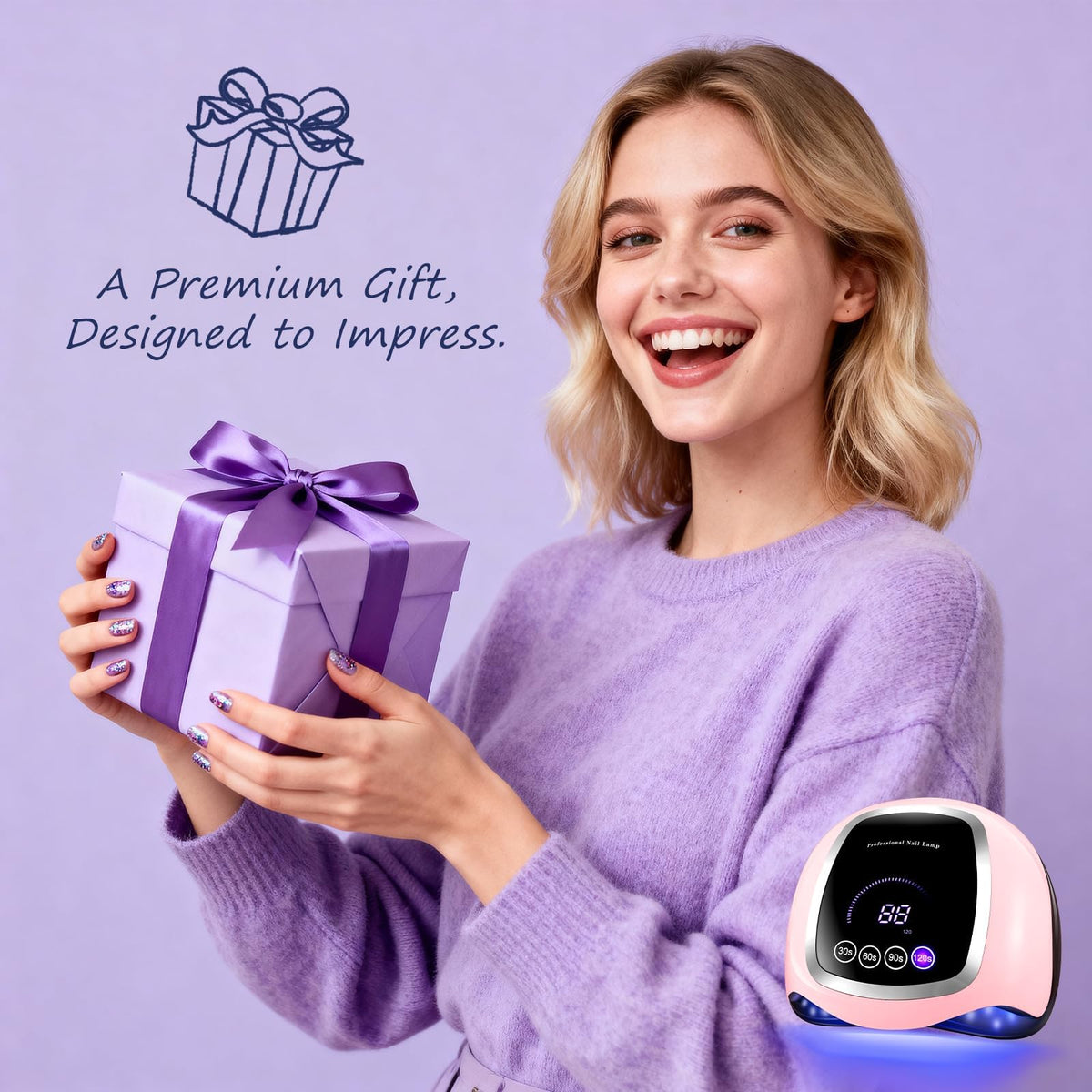 Gugusure UV Nail Lamp in a salon setting