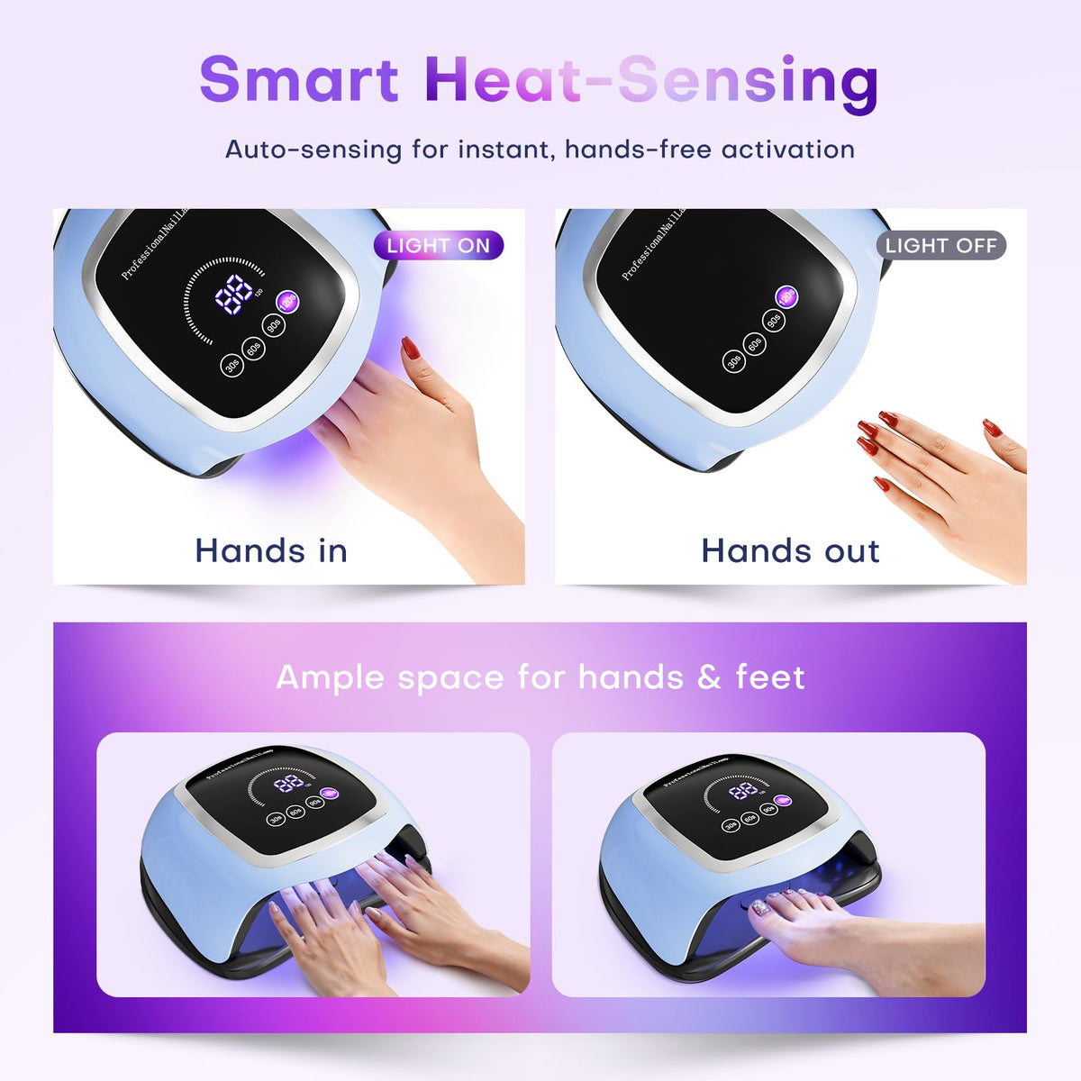 Gugusure UV Nail Lamp packaging and accessories
