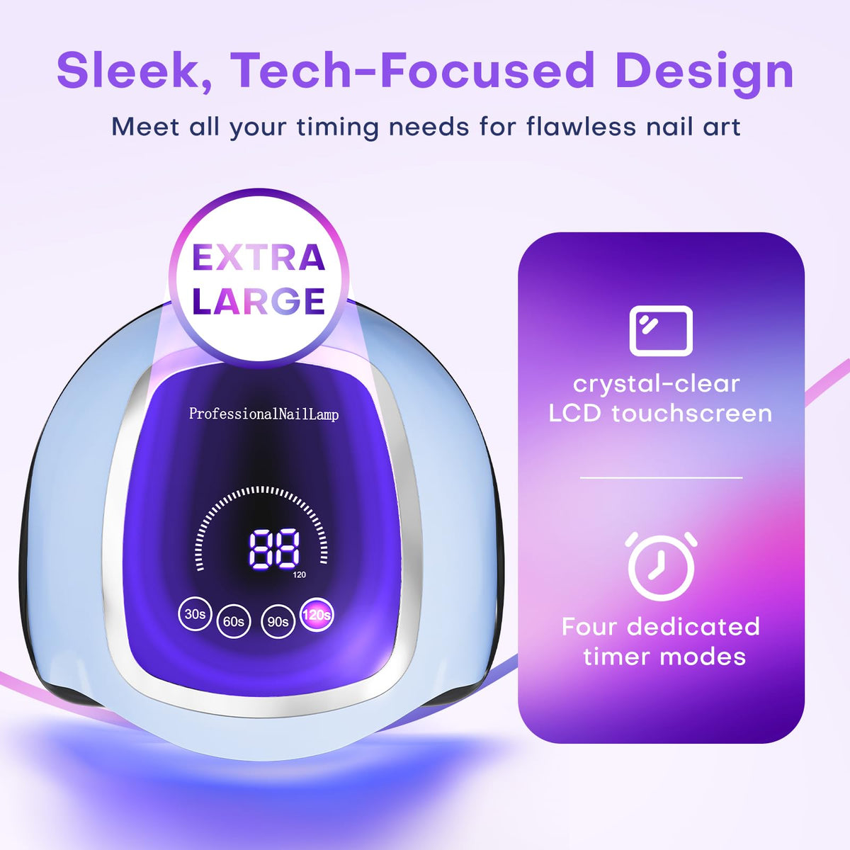 Gugusure UV Nail Lamp with gel polish curing inside