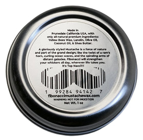 Guitar pick included with Fibonacci Mustache Wax