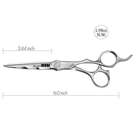 GULINEE hair scissors showing convex edge