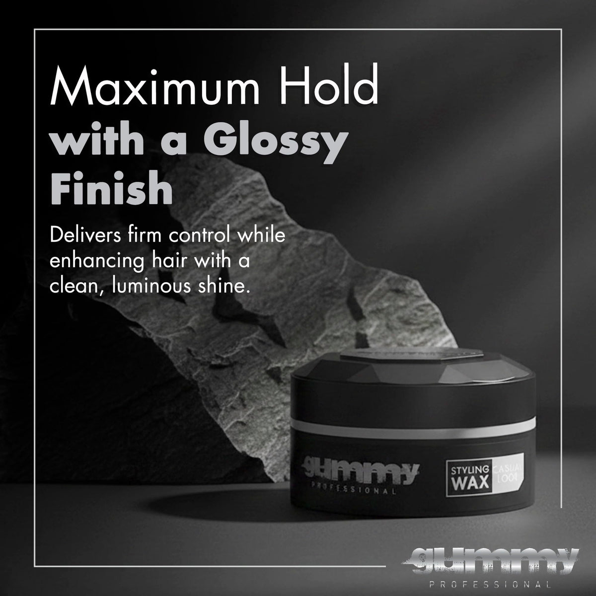 Gummy Hair Styling Wax 150ml close-up of the product lid