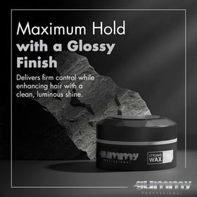 Gummy Hair Styling Wax 150ml close-up of the product lid