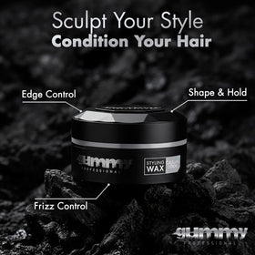Gummy Hair Styling Wax 150ml in a lifestyle scene with styled hair