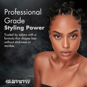 Gummy hair wax close-up showing non-sticky formula