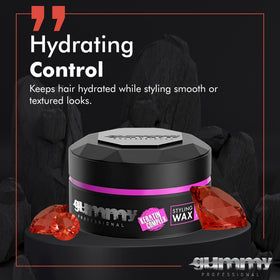 Gummy Hair Wax jar side view