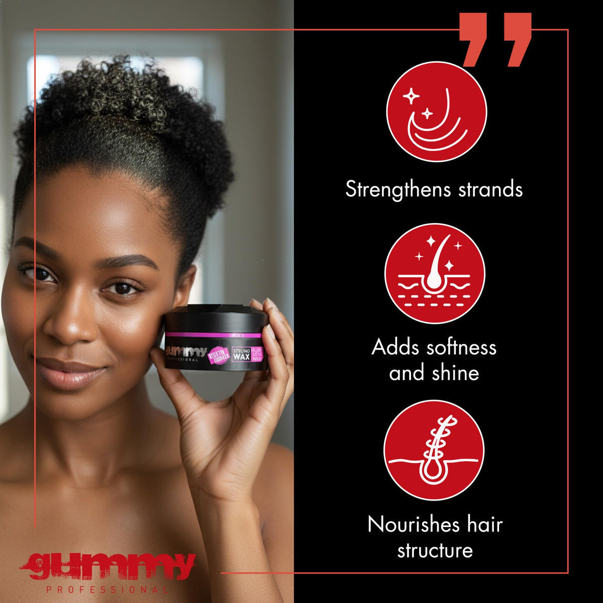 Gummy Hair Wax with watermelon scent description
