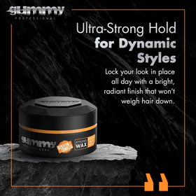 Gummy Max Hold Hair Wax pack of 3 with glossy finish