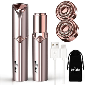 gurelax Facial Hair Removal Device front view in rose gold