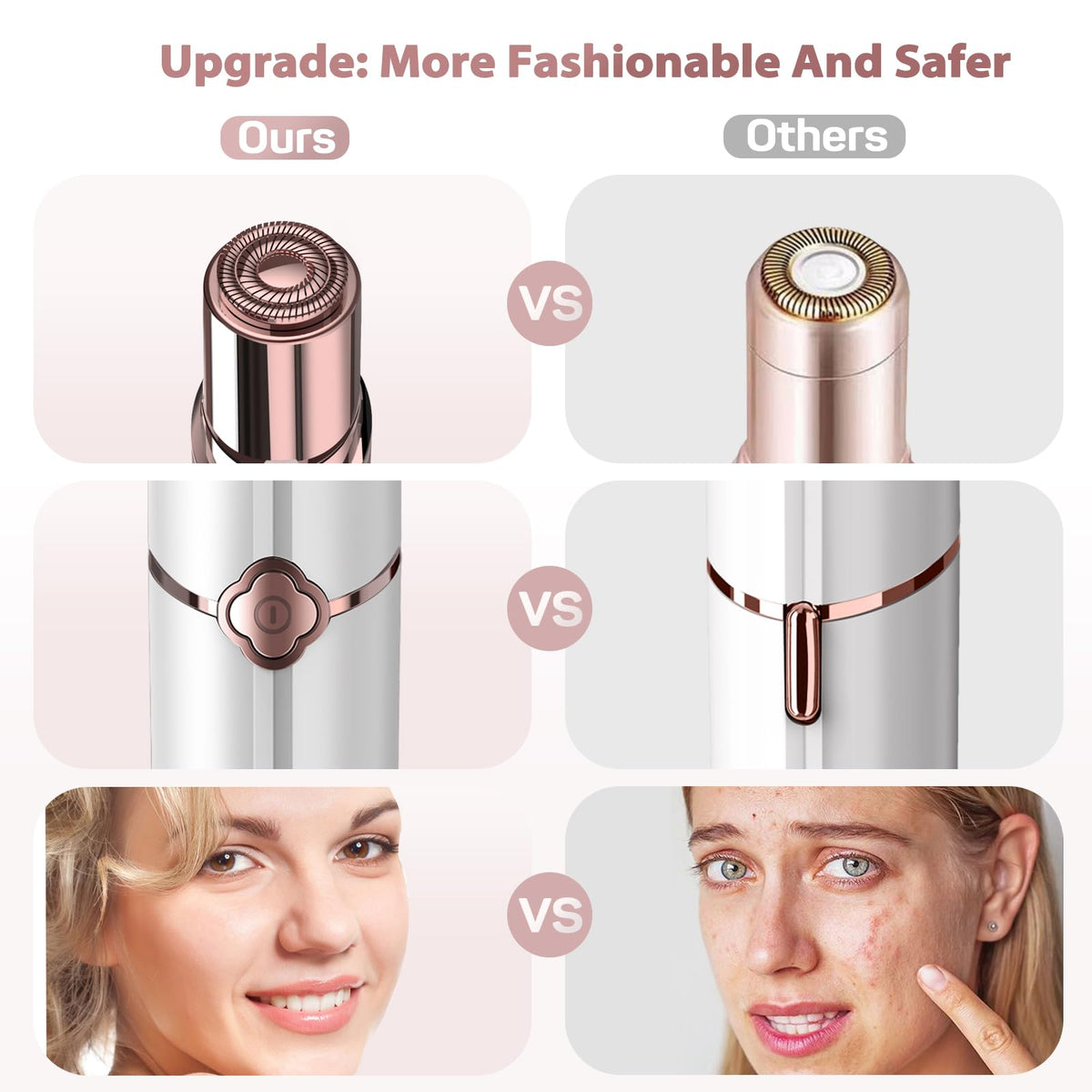 gurelax Facial Hair Removal Device with brush for easy cleaning