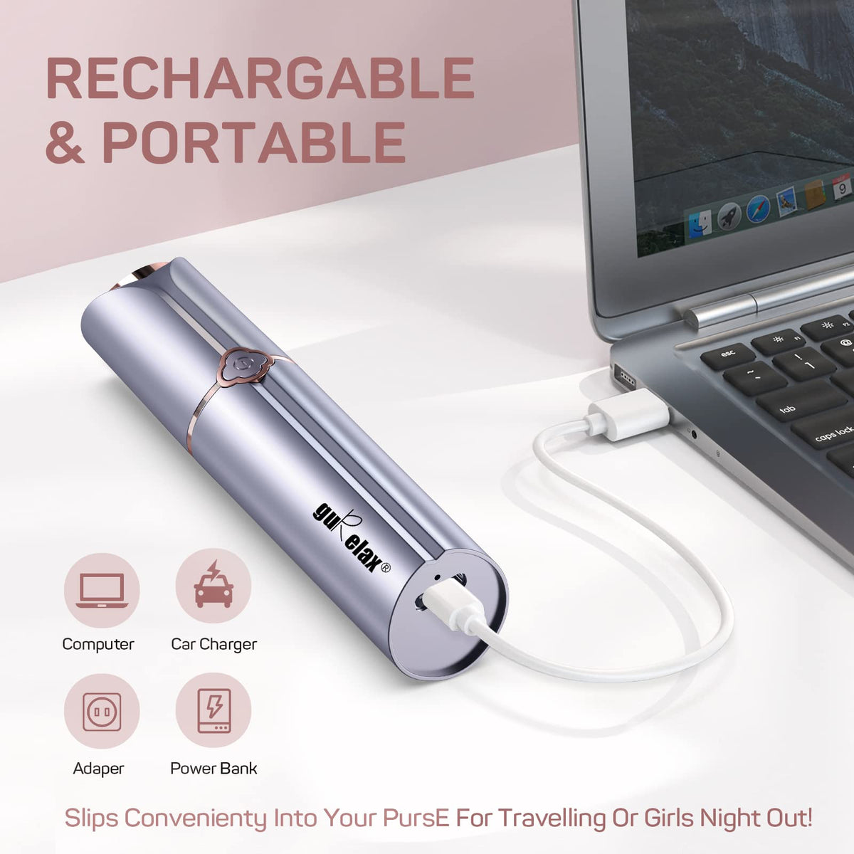 gurelax Facial Hair Remover in hand for easy use