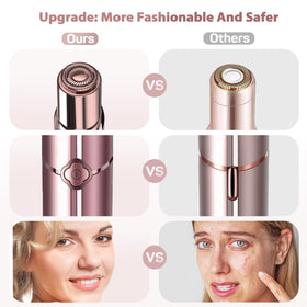 gurelax Facial Hair Remover side view with rounded protection heads