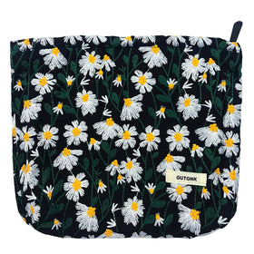 GUTGNK Corduroy Cosmetic Bag compactly stored in a suitcase