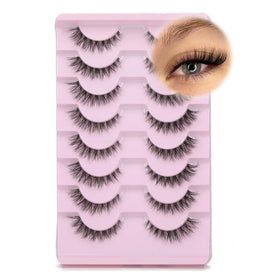 GVEFETIEE Cat Eye Lashes 8 pairs pack front view