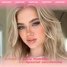 GVEFETIEE Cat Eye Lashes in a lifestyle setting