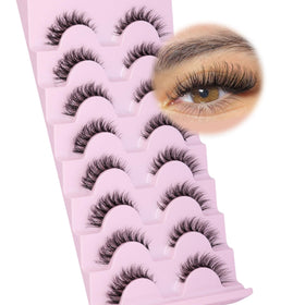 GVEFETIEE Cat Eye Lashes on model showcasing natural appearance