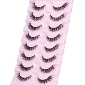 GVEFETIEE Cat Eye Lashes packaging with clear band details