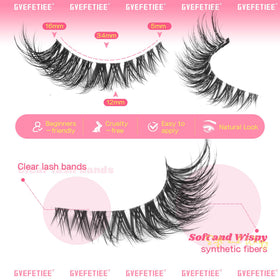GVEFETIEE false eyelashes displayed in packaging