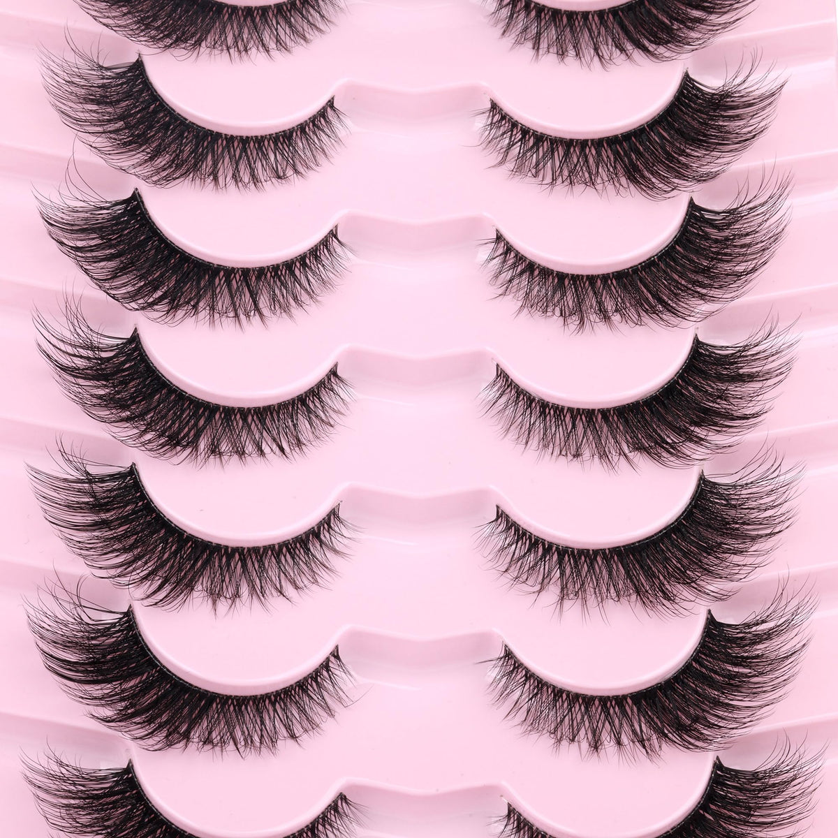 GVEFETIEE Fox Eye Lashes in makeup setup