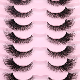 GVEFETIEE Fox Eye Lashes in makeup setup
