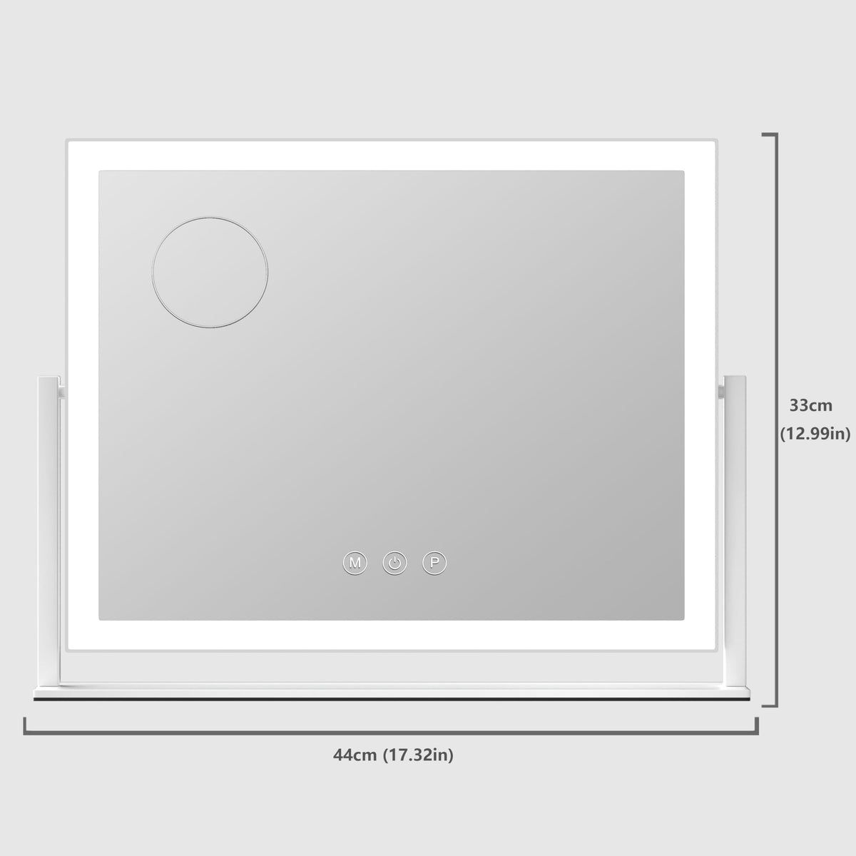 Gvnkvn Lighted Makeup Mirror with smart touch control buttons