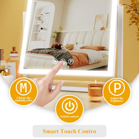 Gvnkvn Makeup Mirror showing touch control buttons