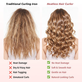 Gwabee heatless curlers displayed with all included accessories