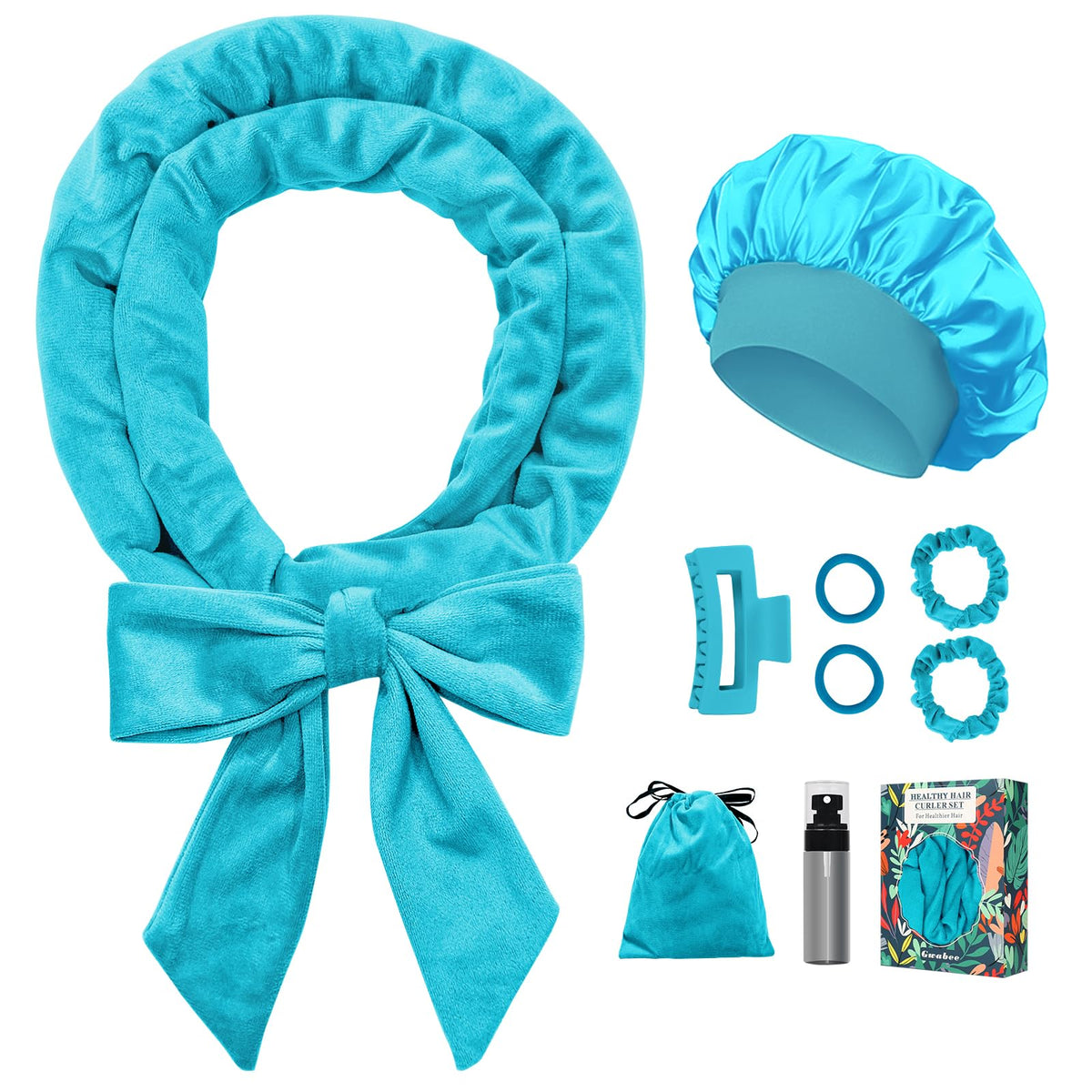 Gwabee Velvet Heatless Curls headband in packaging