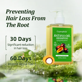 Gypsophila Batana Oil Shampoo bottle with rosemary extract