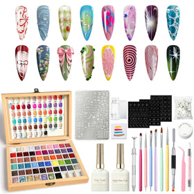GZIXBDA 57 Colours Patting Gel Polish Palette Kit front view
