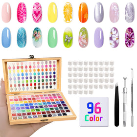 GZIXBDA 96 Colors Patting Gel Polish Palette Kit front view