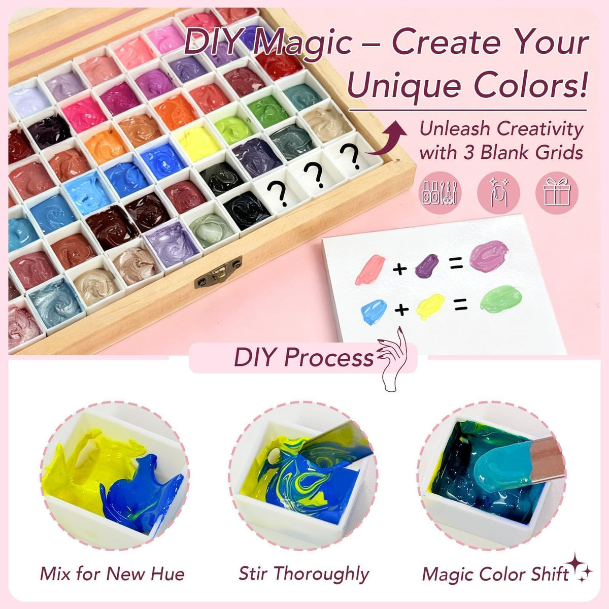 GZIXBDA gel polish palette being used for nail art application