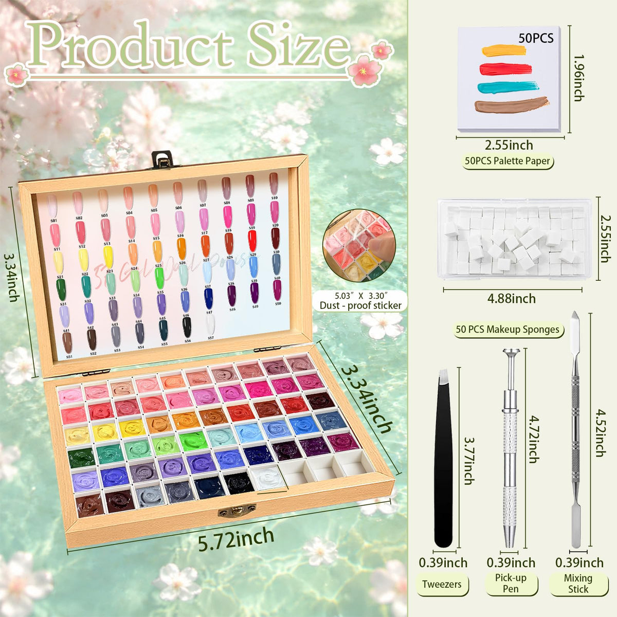 GZIXBDA gel polish palette showcasing vibrant colours
